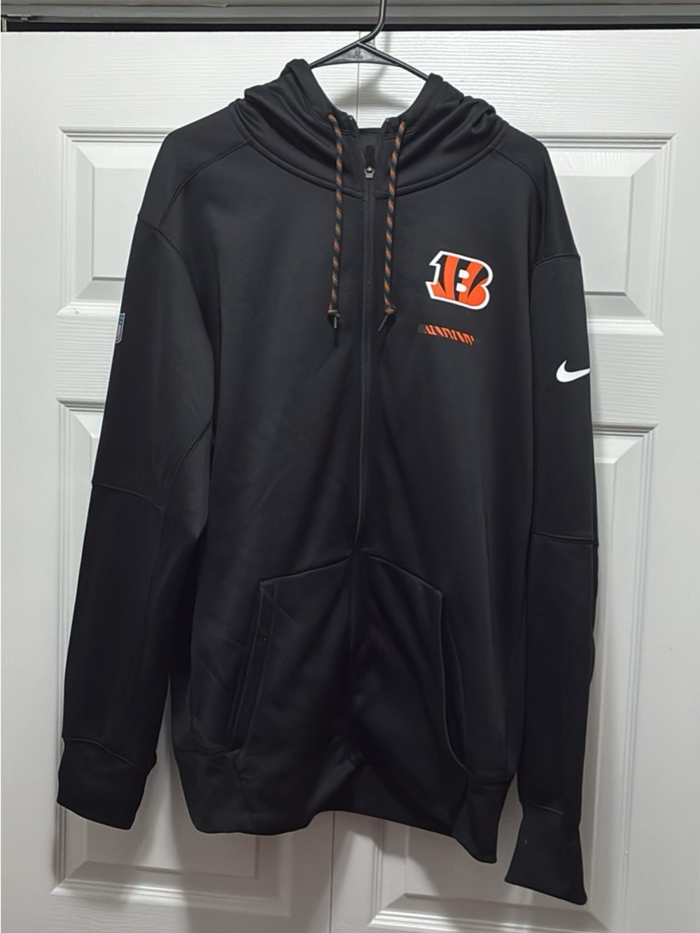 NFL Black & Orange Cincinnati Bengals Performance Full-Zip Hoodie